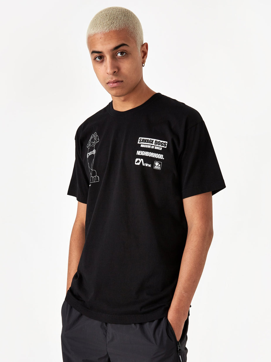 Neighborhood Neighborhood Shortsleeve Ana / C-TEE - Black x Blue - Blue
