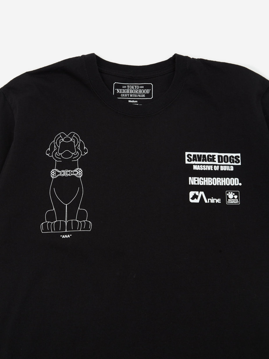 Neighborhood Neighborhood Shortsleeve Ana / C-TEE - Black x Blue - Blue