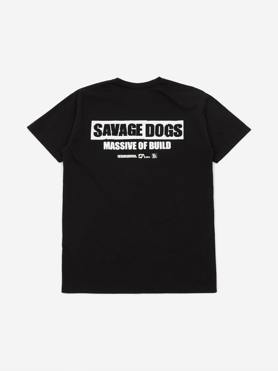 Neighborhood Neighborhood Shortsleeve Ana / C-TEE - Black x Blue - Blue