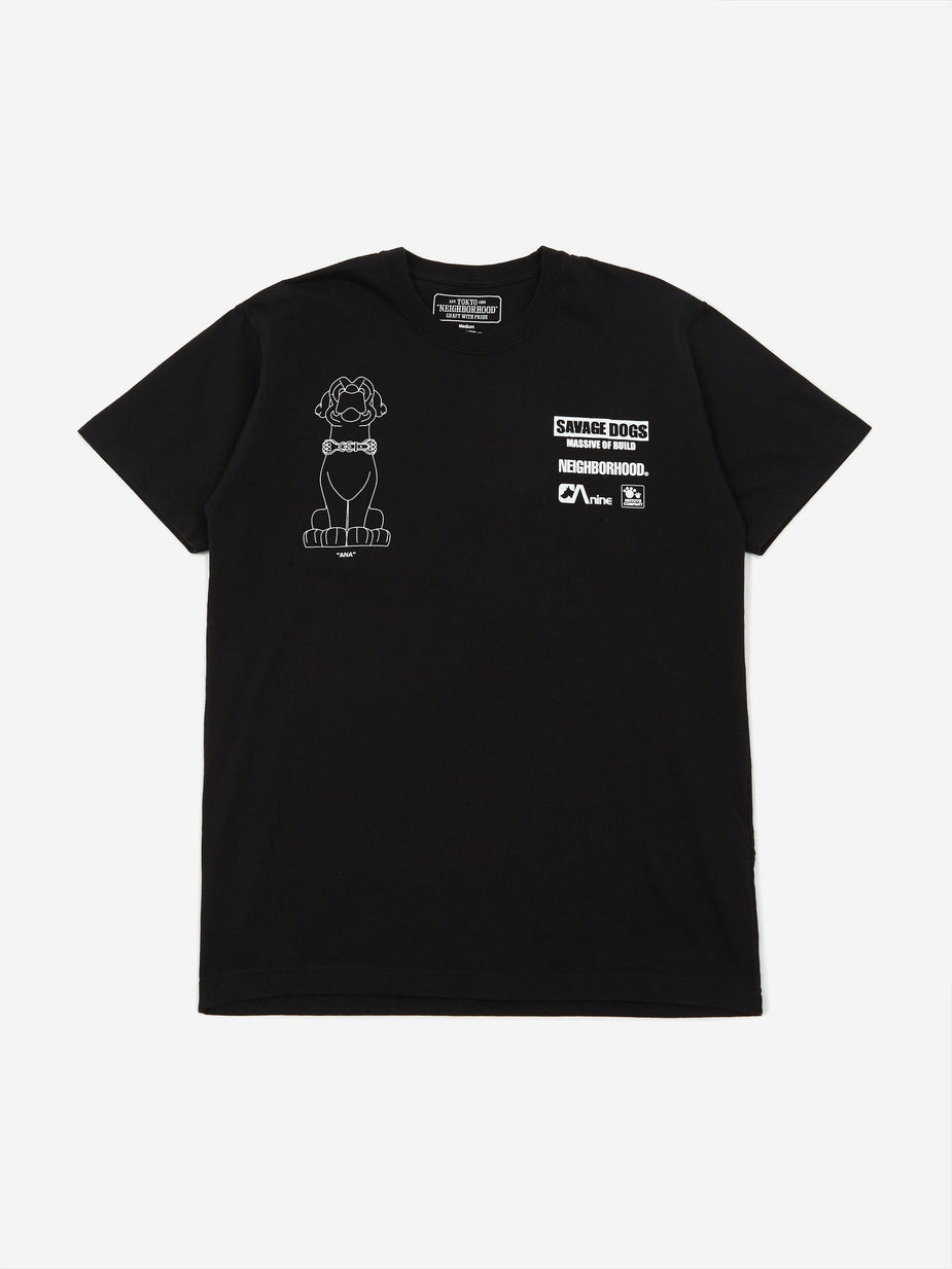 Neighborhood Neighborhood Shortsleeve Ana / C-TEE - Black x Blue - Blue