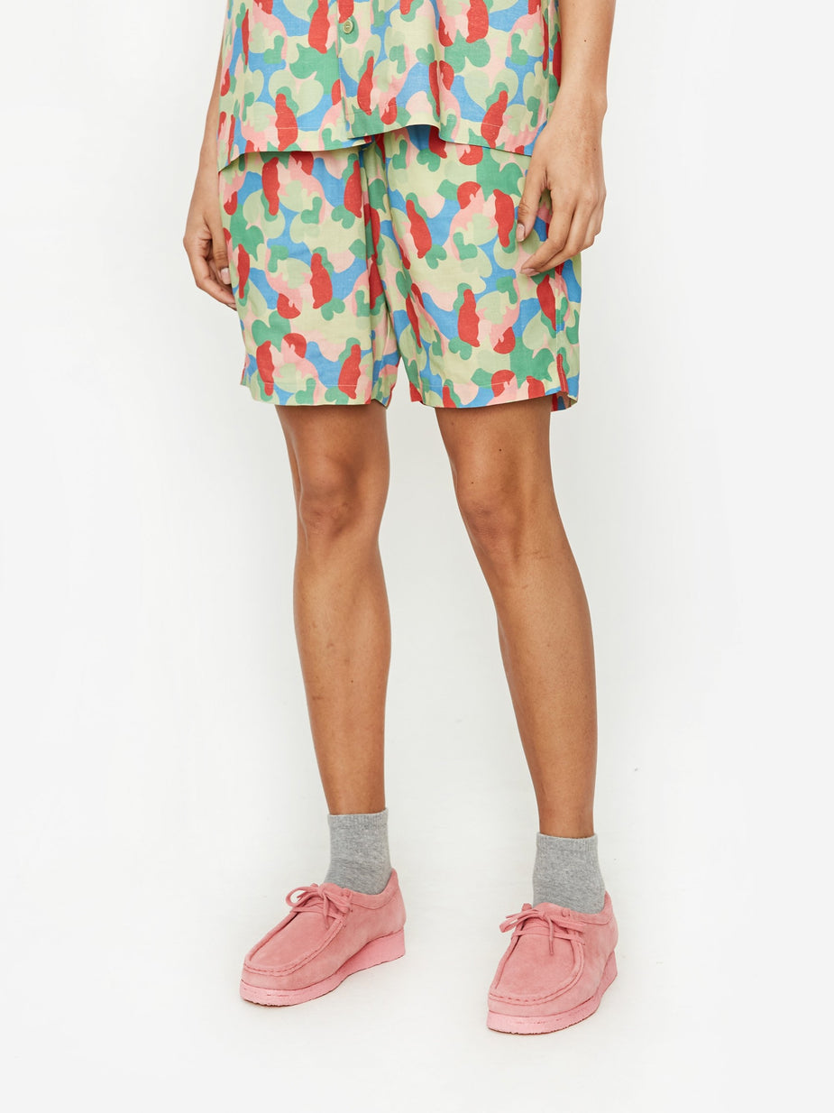 Neul Neul Camouflage Short - Lettuce Green Kiss - Green