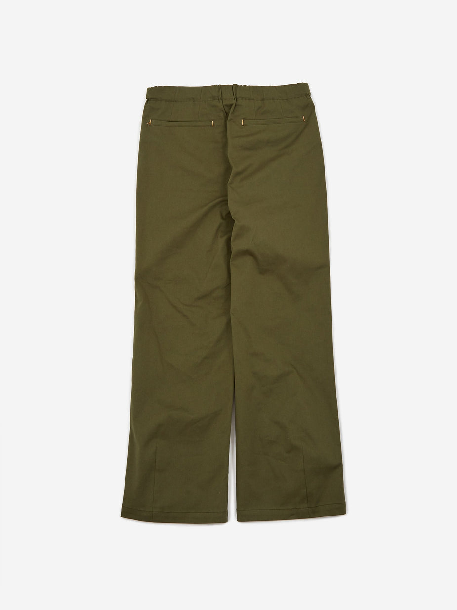 Neul Neul Colour Pointed Webbing Belt Pant - Artichoke Green - Green