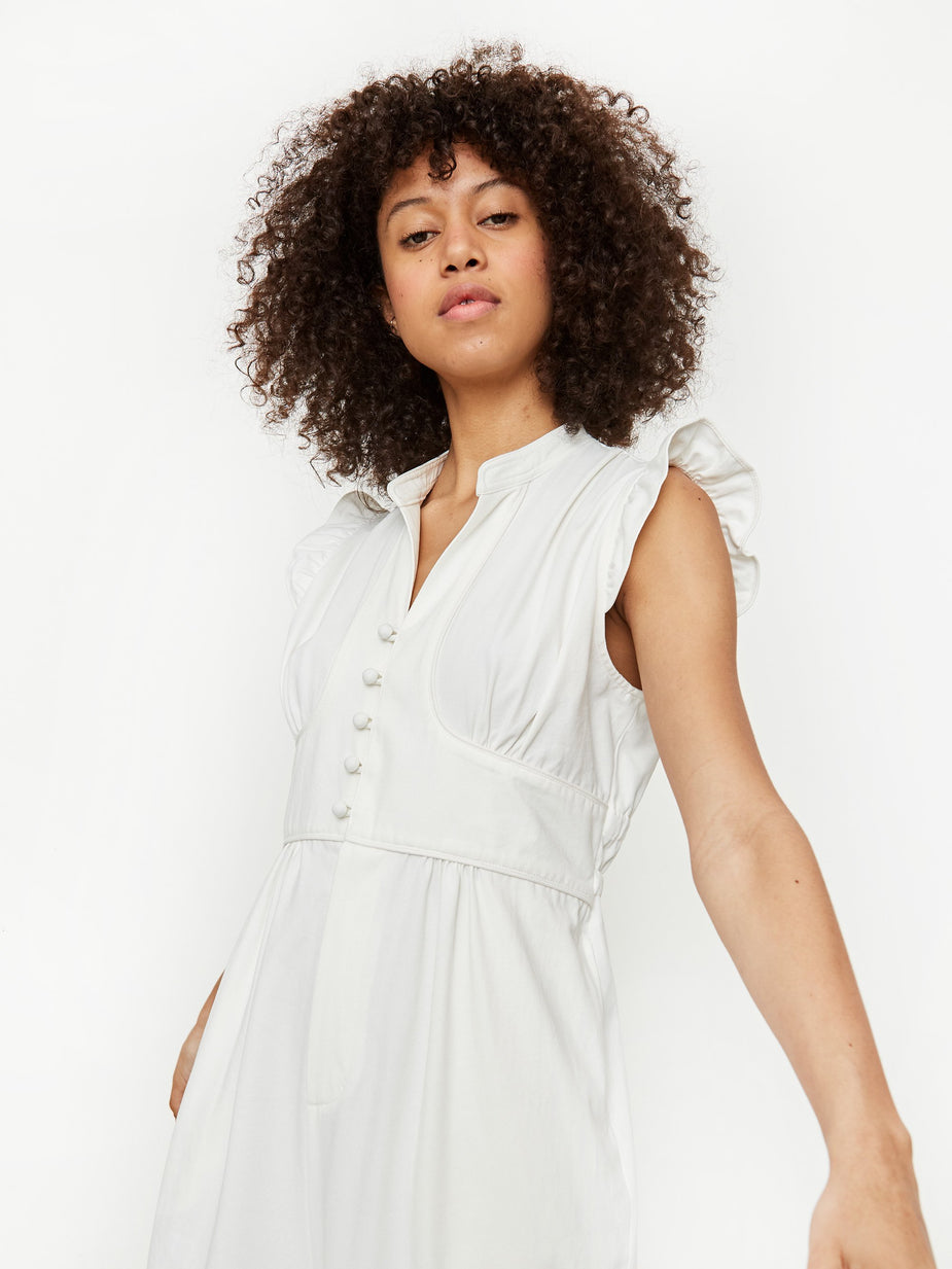Neul Neul Frilly Jumpsuit - White - White
