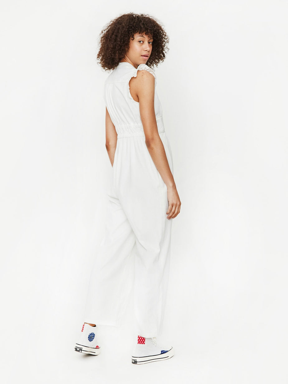Neul Neul Frilly Jumpsuit - White - White