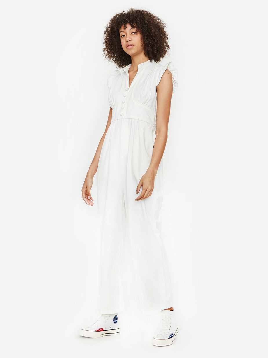 Neul Neul Frilly Jumpsuit - White - White