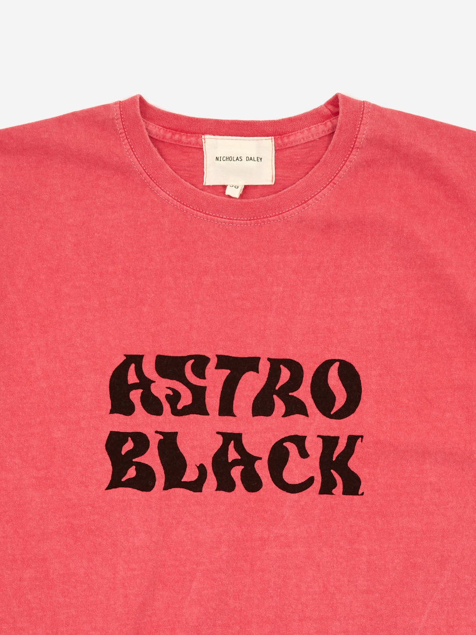 Nicholas Daley Nicholas Daley Astro Black Garment Dyed T-Shirt - Red - Red