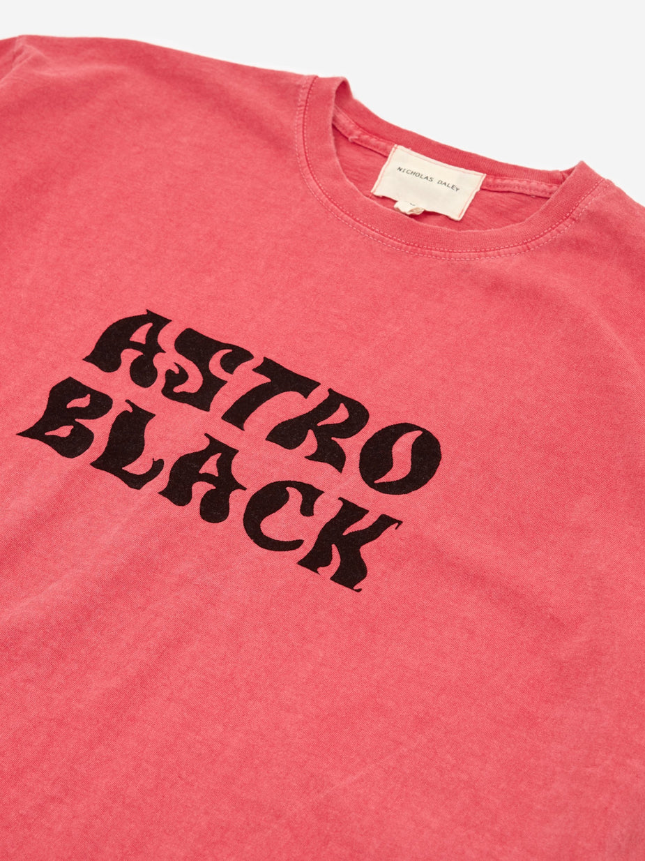 Nicholas Daley Nicholas Daley Astro Black Garment Dyed T-Shirt - Red - Red