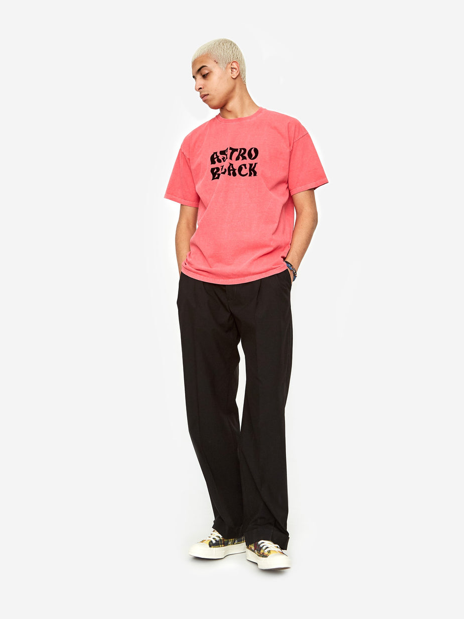 Nicholas Daley Nicholas Daley Astro Black Garment Dyed T-Shirt - Red - Red