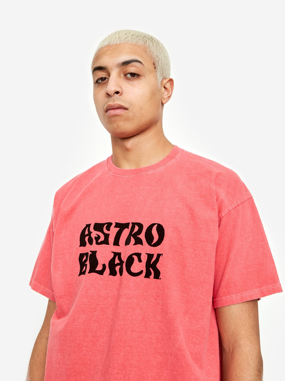 Nicholas Daley Nicholas Daley Astro Black Garment Dyed T-Shirt - Red - Red
