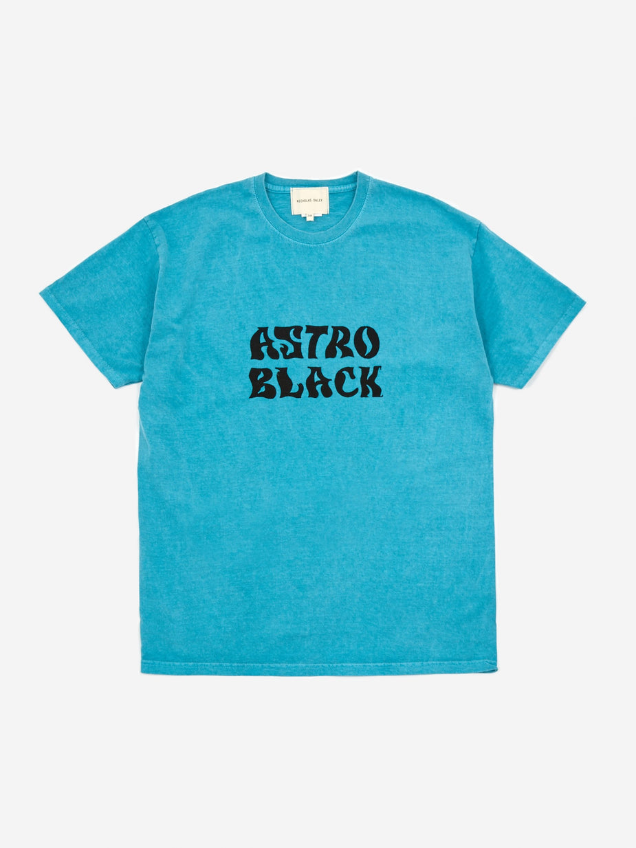 Nicholas Daley Nicholas Daley Astro Black Garment Dyed T-Shirt - Turquoise - Purple