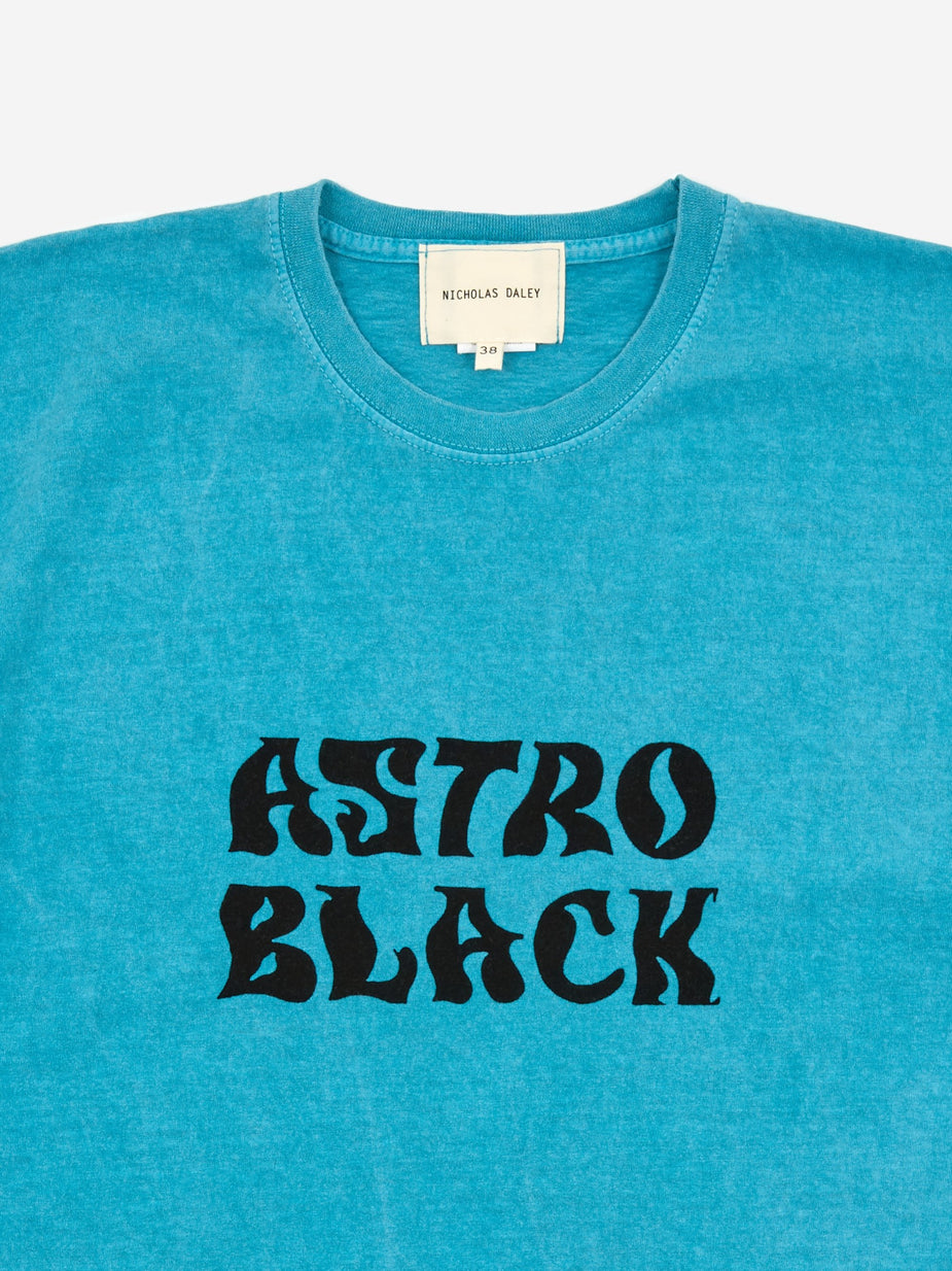 Nicholas Daley Nicholas Daley Astro Black Garment Dyed T-Shirt - Turquoise - Purple