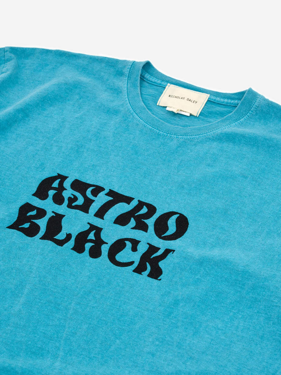 Nicholas Daley Nicholas Daley Astro Black Garment Dyed T-Shirt - Turquoise - Purple