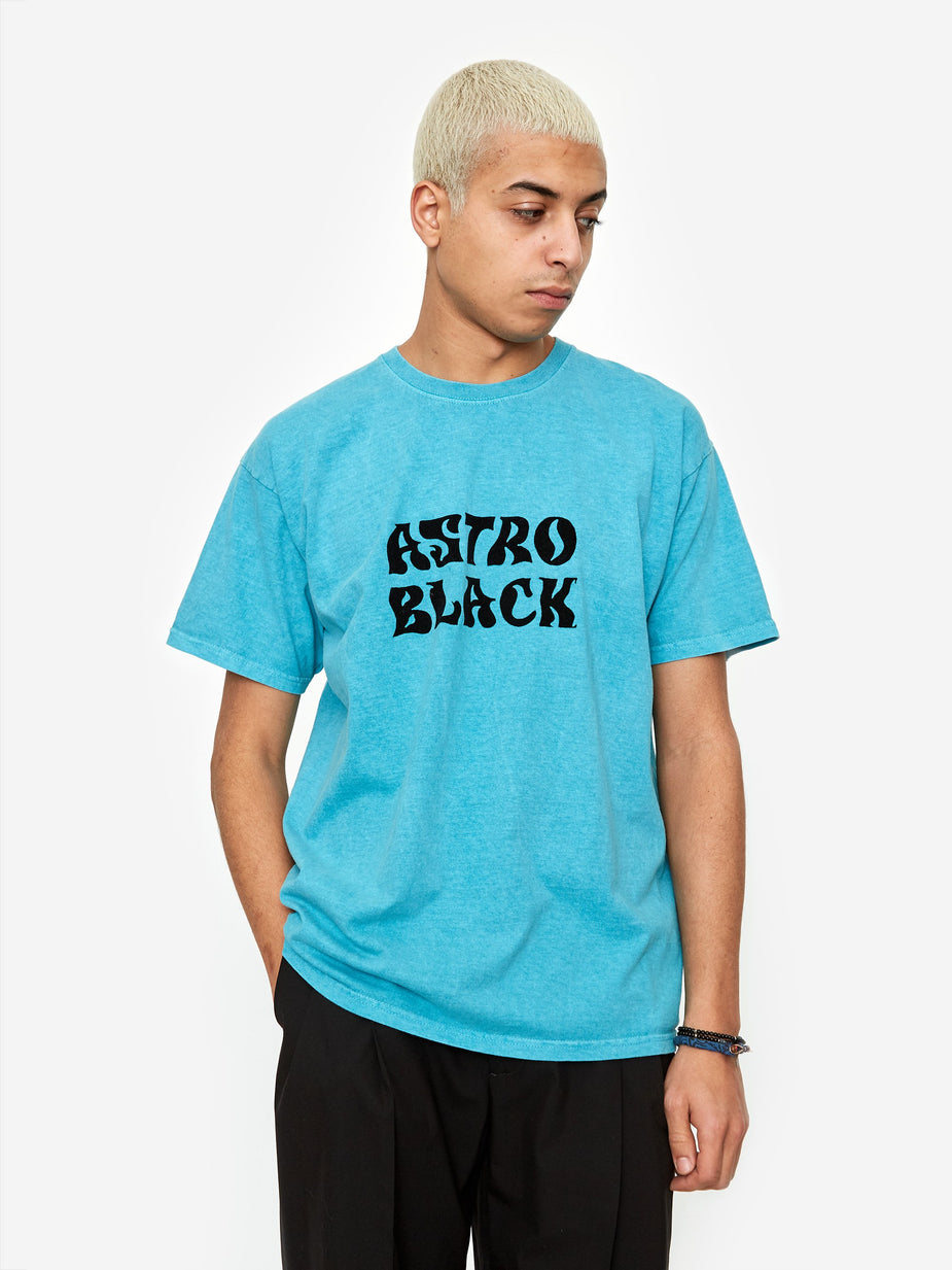 Nicholas Daley Nicholas Daley Astro Black Garment Dyed T-Shirt - Turquoise - Purple