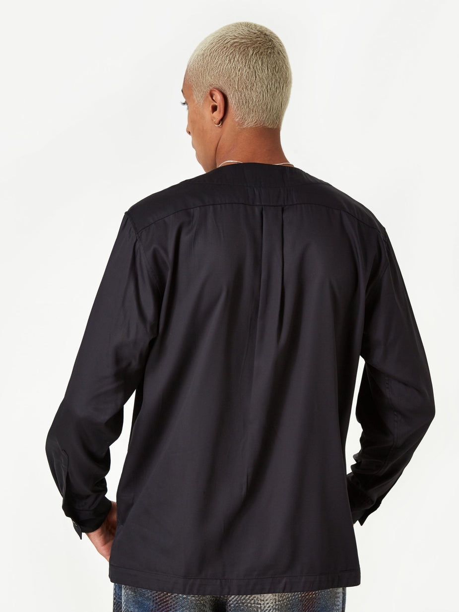 Nicholas Daley Nicholas Daley Classic Organic Silk Shirt - Black - Black