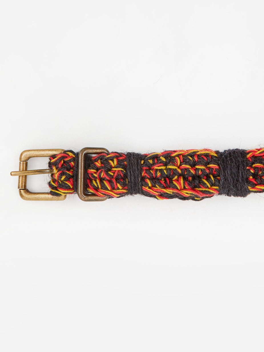 Nicholas Daley Nicholas Daley Hand Crochette Belt - Red/Yellow/Black - Red