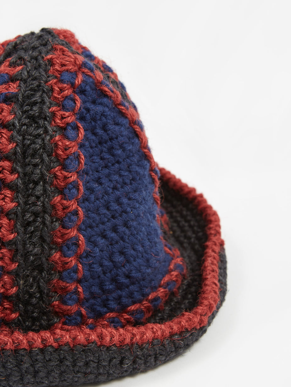 Nicholas Daley Nicholas Daley Jute Bucket Hat - Navy/Red/Black - Red