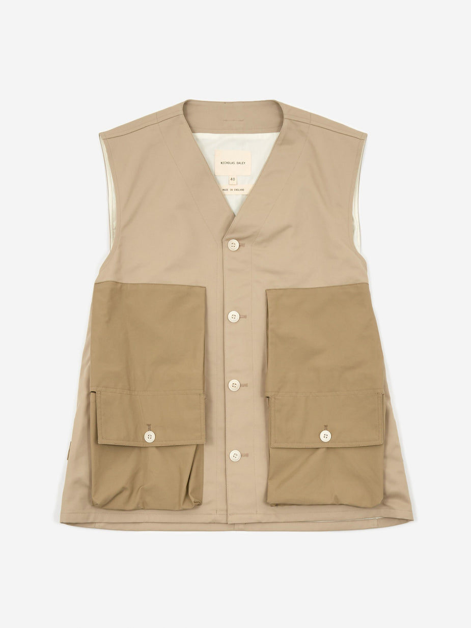 Nicholas Daley Nicholas Daley Military Waistcoat - Beige - Neutrals