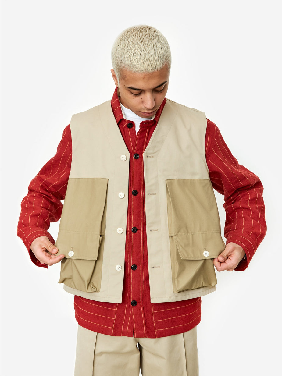 Nicholas Daley Nicholas Daley Military Waistcoat - Beige - Neutrals