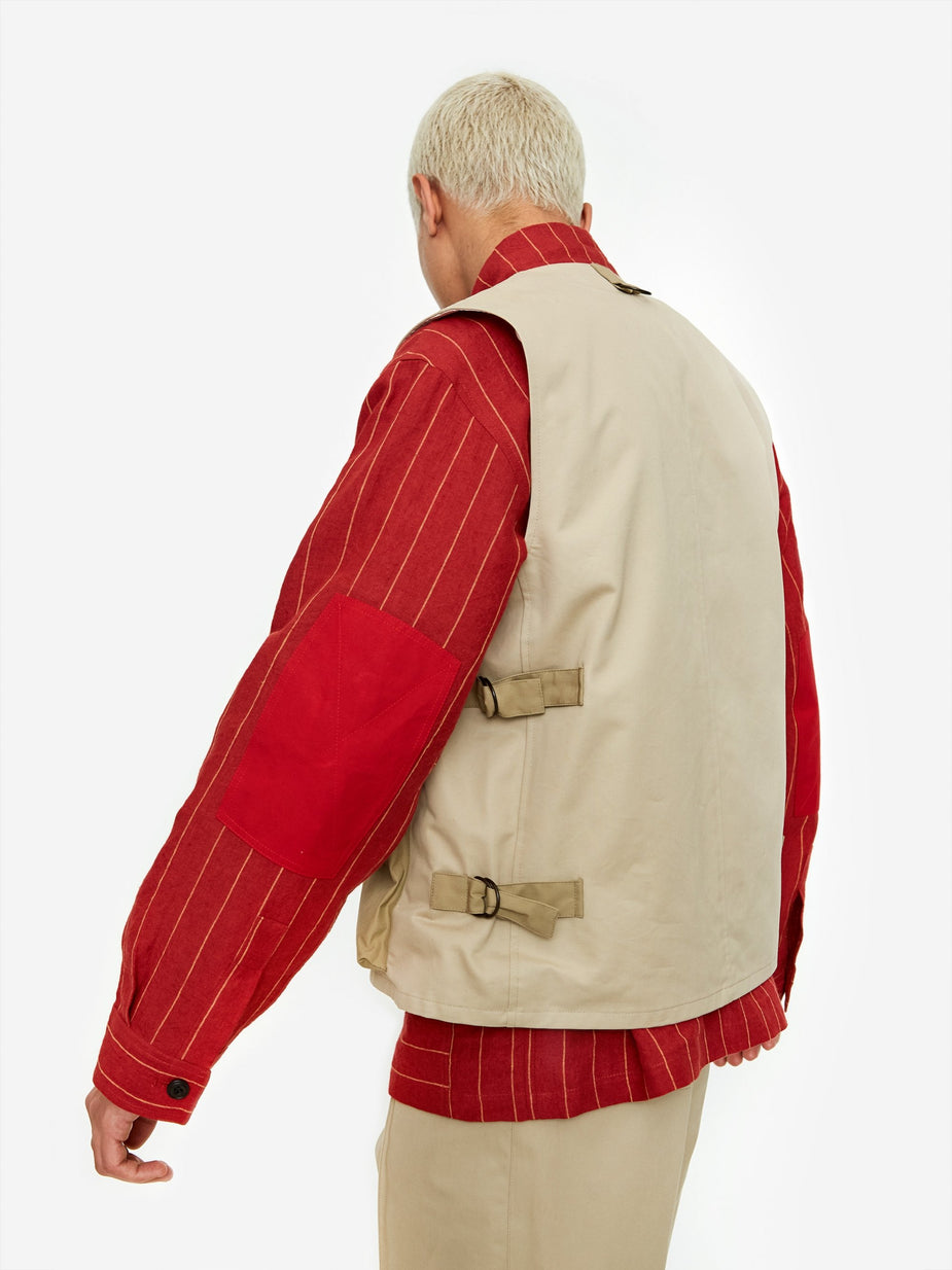 Nicholas Daley Nicholas Daley Military Waistcoat - Beige - Neutrals