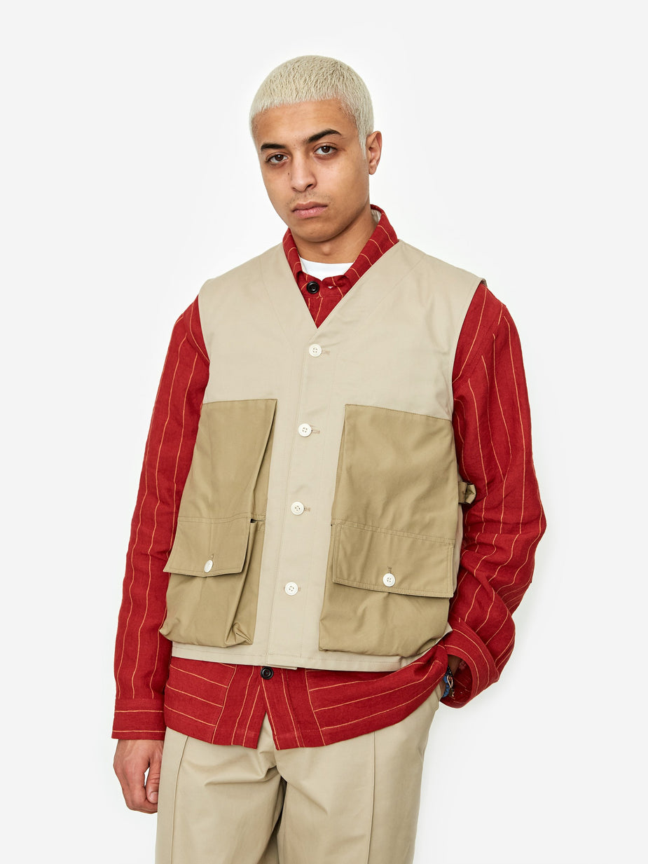 Nicholas Daley Nicholas Daley Military Waistcoat - Beige - Neutrals