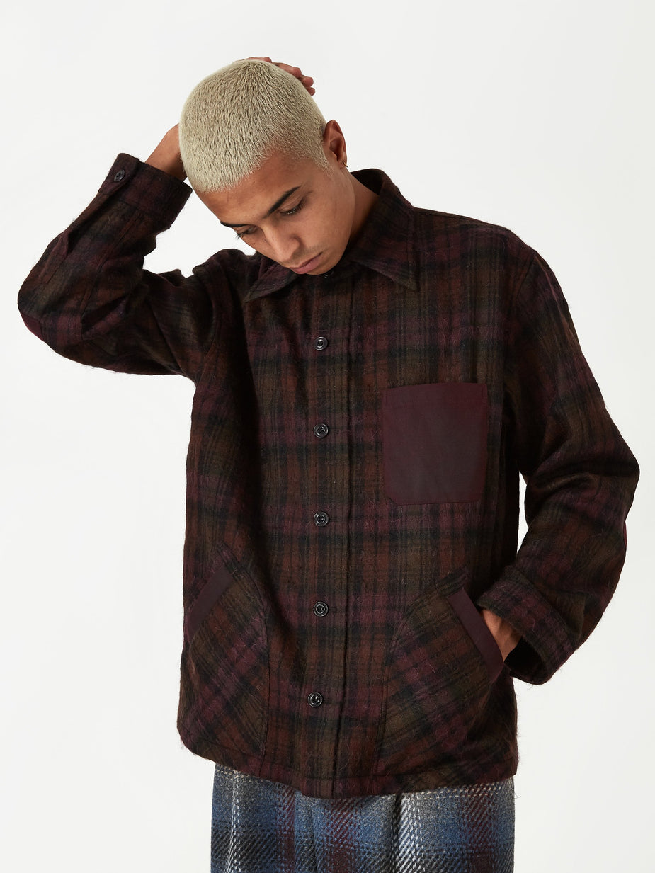 Nicholas Daley Nicholas Daley Yussef Shirt Jacket - Burgundy - Red