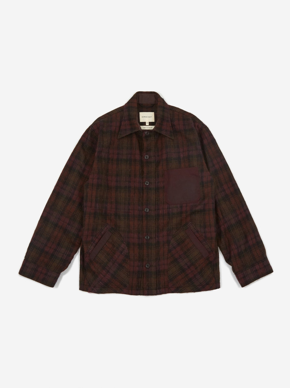 Nicholas Daley Nicholas Daley Yussef Shirt Jacket - Burgundy - Red