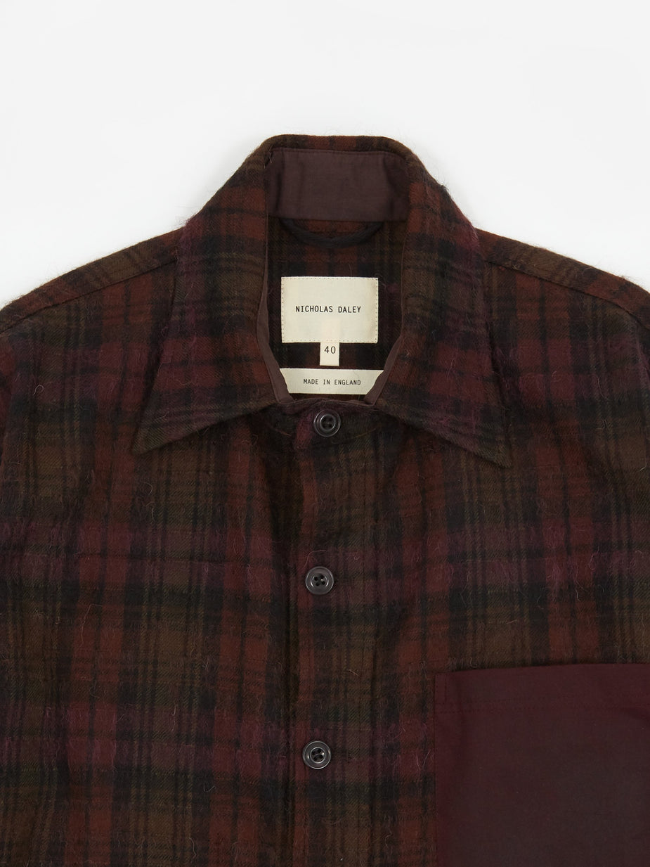 Nicholas Daley Nicholas Daley Yussef Shirt Jacket - Burgundy - Red