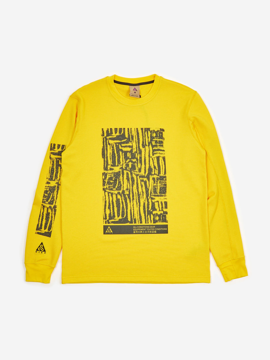 Nike Nike ACG Printed Longsleeve T-Shirt - Amarillo - Yellow