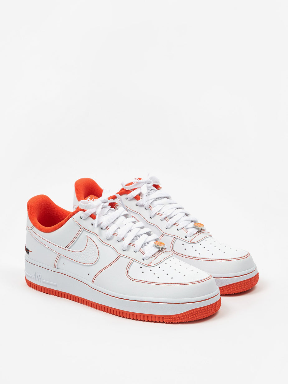 Nike Nike Air Force 1 07 LV8 - White/Team Orange/Black - White