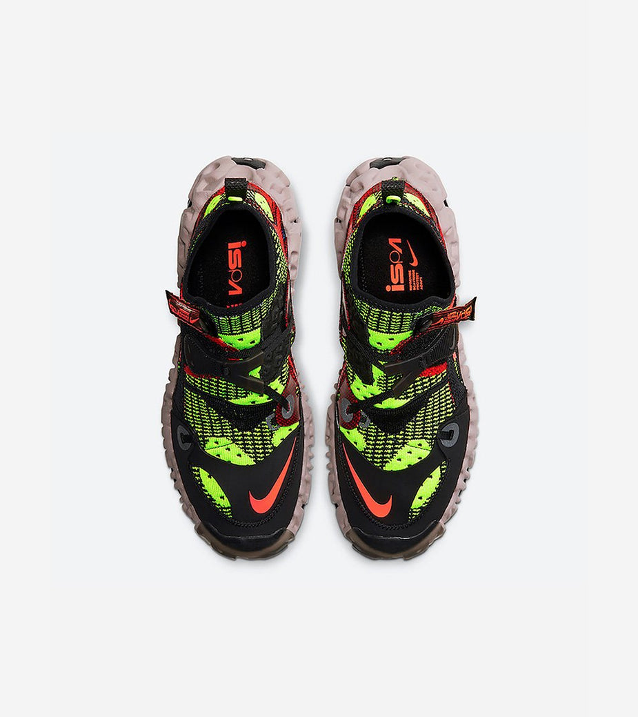 Nike Nike Overreact Flyknit ISPA - Black/Crimson/Volt/Mauve - Black