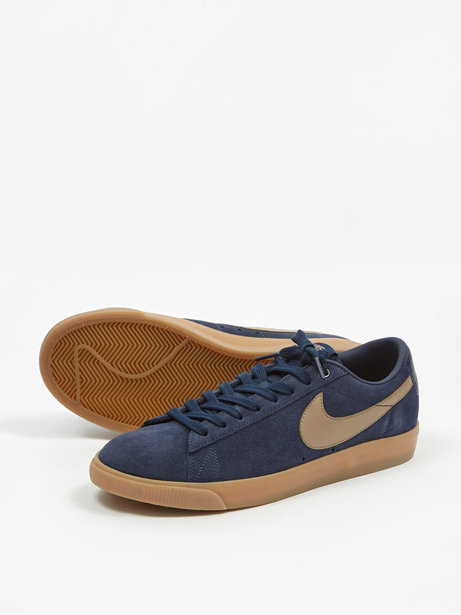 Nike Nike SB Blazer Low GT - Midnight Navy/Khaki - Blue