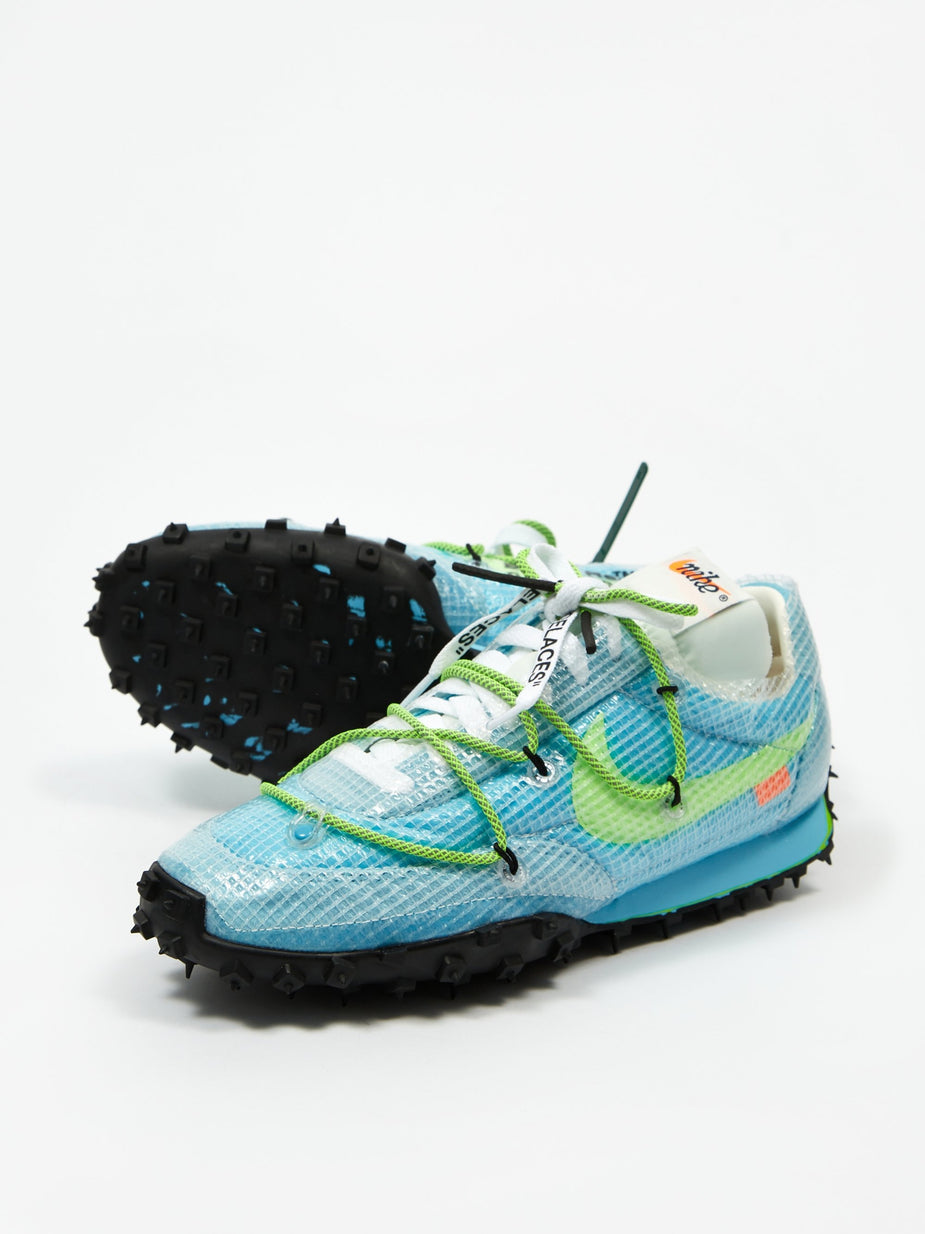 Nike Nike Waffle Racer Off White - Vivid Sky/Electric Green/Black - Green