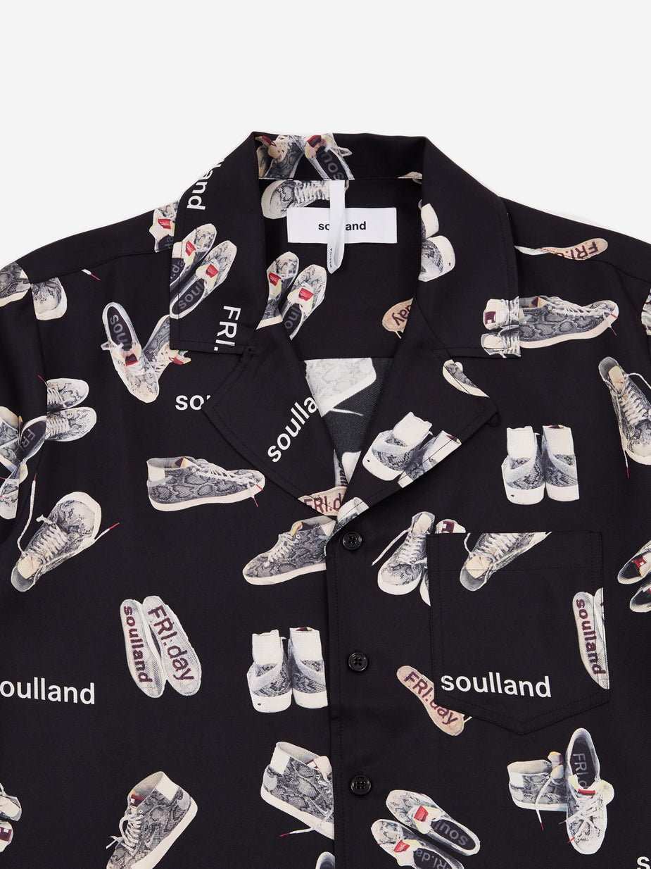 Nike Nike x FRIday x Soulland Orson Silk Shirt - Black - Black