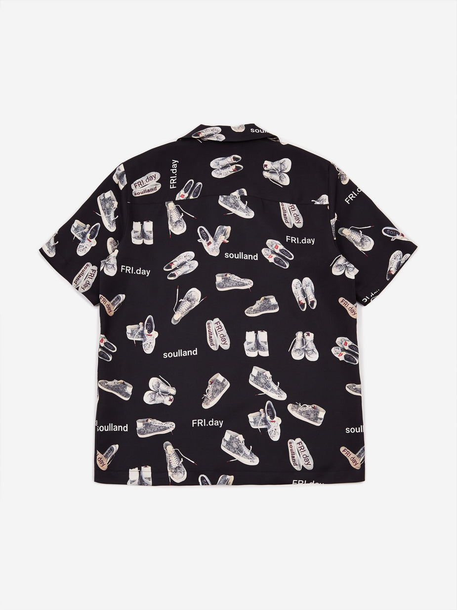Nike Nike x FRIday x Soulland Orson Silk Shirt - Black - Black
