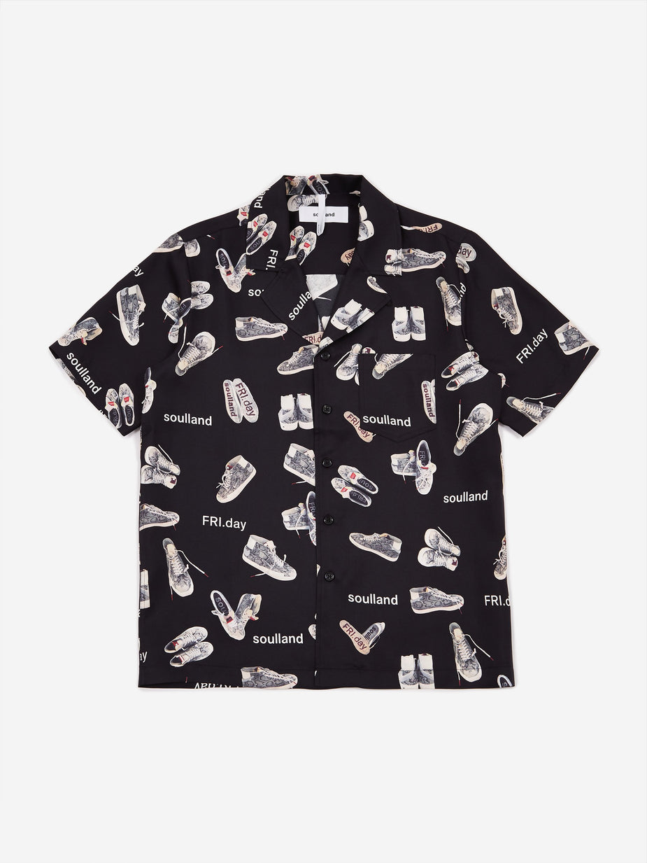 Nike Nike x FRIday x Soulland Orson Silk Shirt - Black - Black
