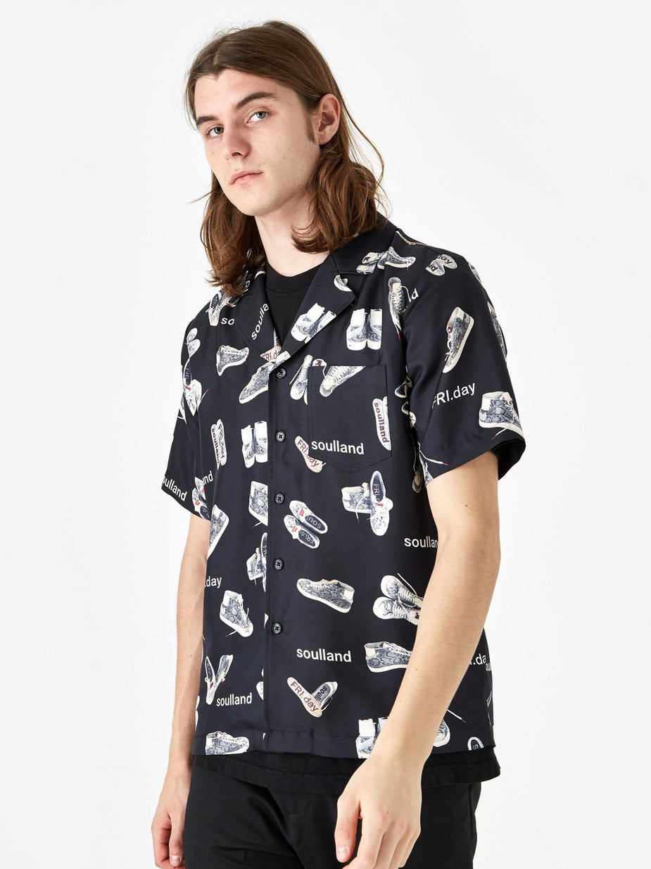 Nike Nike x FRIday x Soulland Orson Silk Shirt - Black - Black
