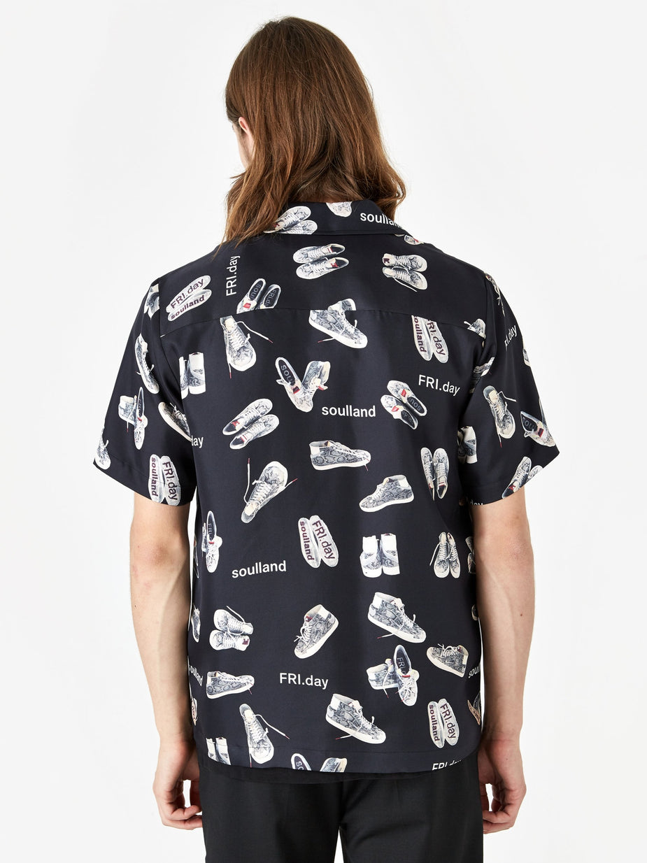 Nike Nike x FRIday x Soulland Orson Silk Shirt - Black - Black