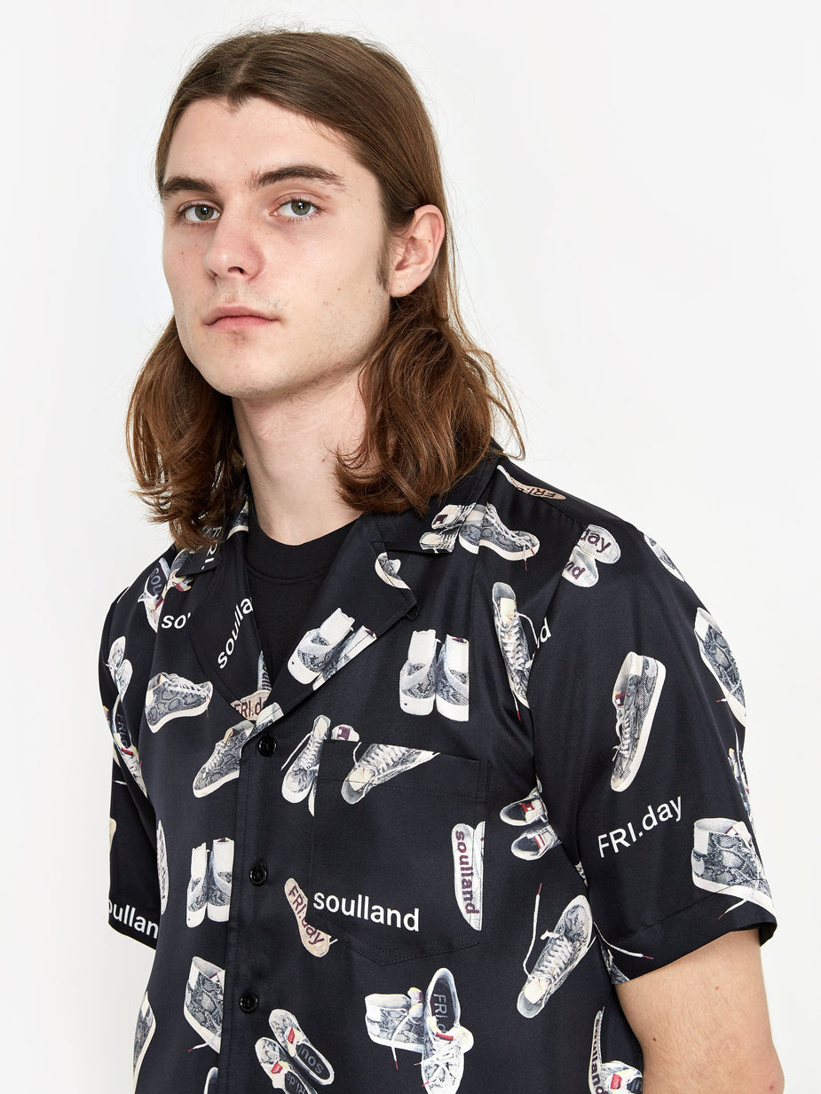 Nike Nike x FRIday x Soulland Orson Silk Shirt - Black - Black