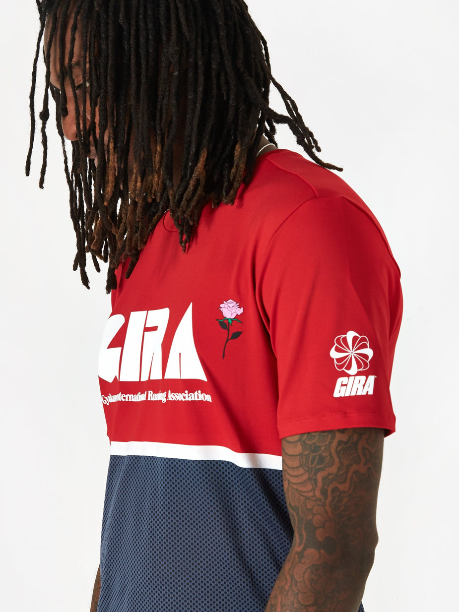 Nike Nike x Gyakusou NRG Shortsleeve Top - Sport Red/Thunder Blue/Sail - Red