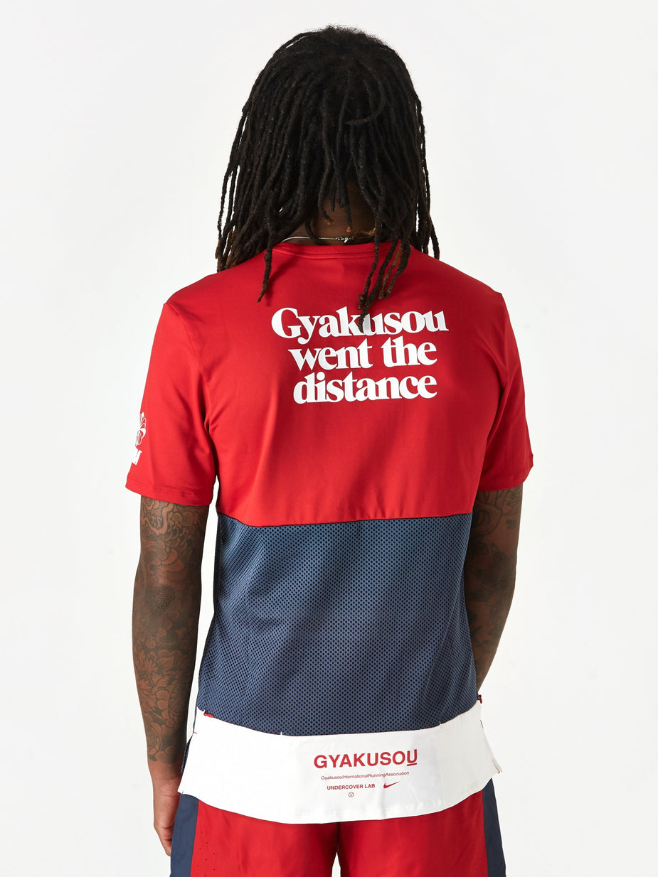 Nike Nike x Gyakusou NRG Shortsleeve Top - Sport Red/Thunder Blue/Sail - Red