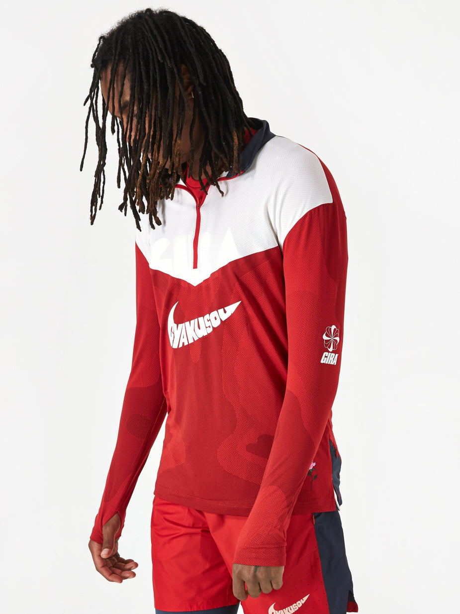 Nike Nike x Gyakusou NRG Longsleeve Top - Sport Red/Thunder Blue/Sail - Red