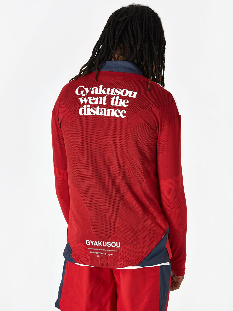 Nike Nike x Gyakusou NRG Longsleeve Top - Sport Red/Thunder Blue/Sail - Red