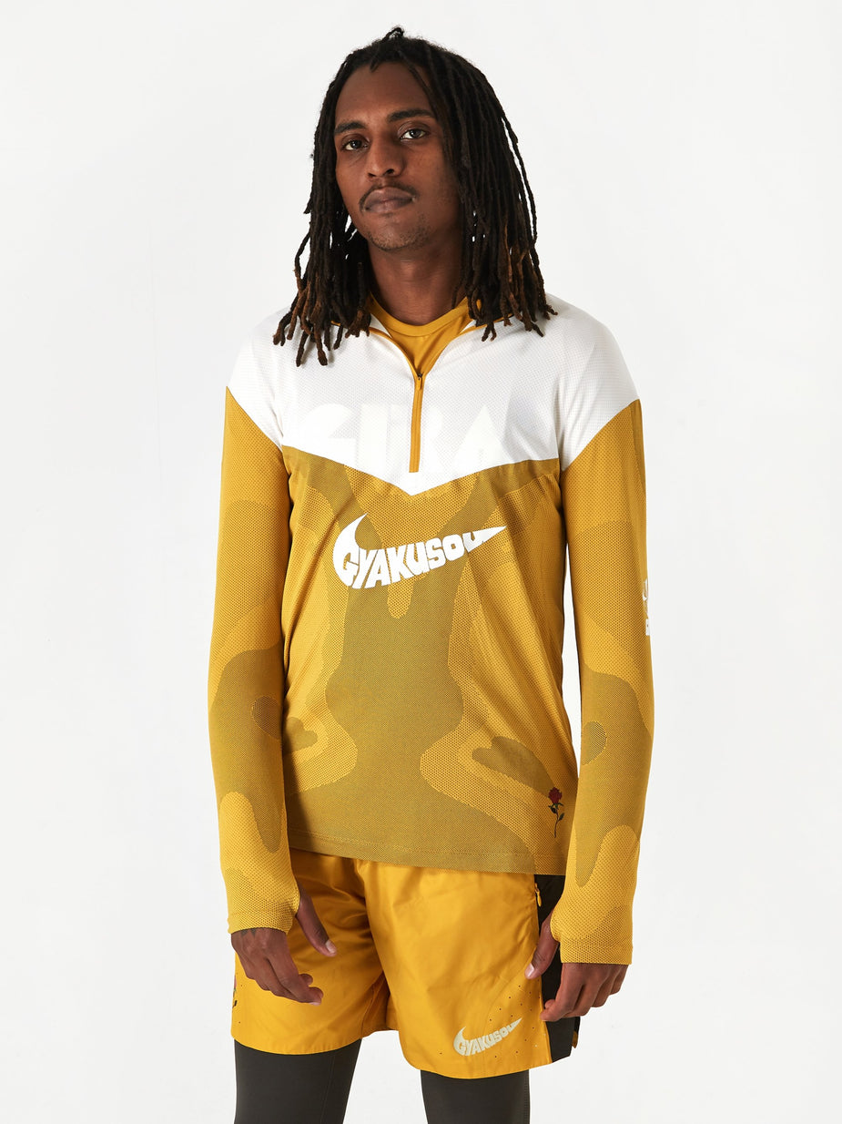Nike Nike x Gyakusou NRG Longsleeve Top - Mineral Yellow/Deep Pewter/Sail - Yellow