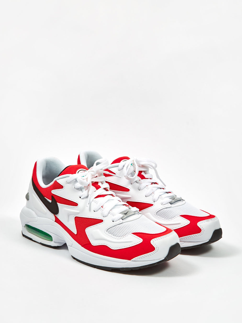 Nike Nike Air Max 2 Light - White/Black/Habenero Red/Grey - Red