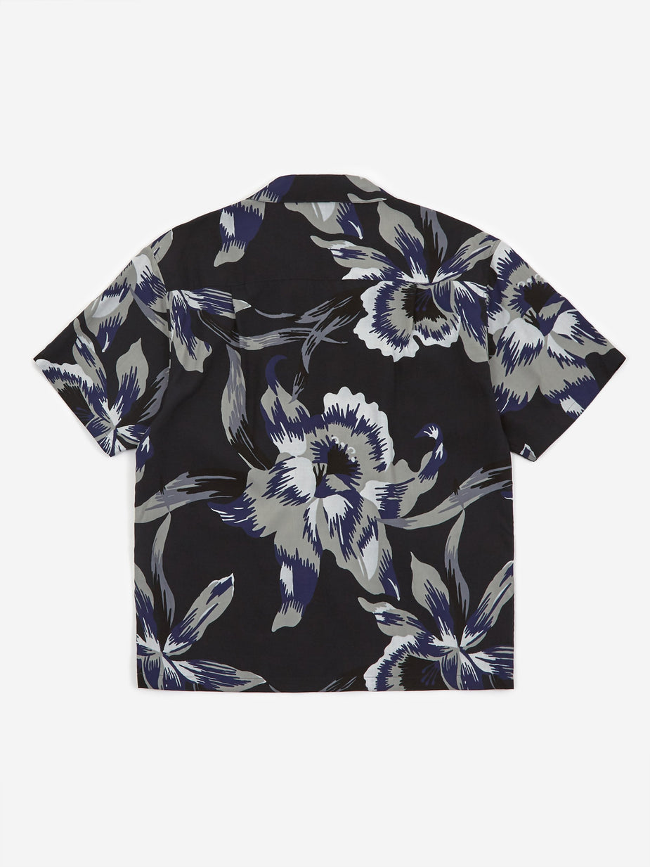 NOMA t.d. NOMA t.d. Paisley Flower Shortsleeve Shirt - Grey - Grey
