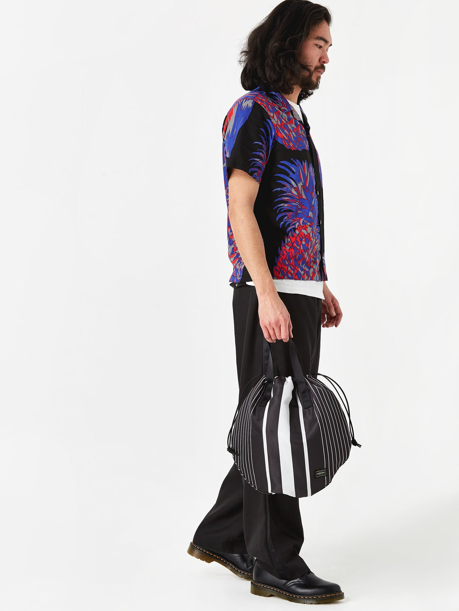 NOMA t.d. NOMA t.d. x Porter Stripe Helmet Bag - Black/White - Black
