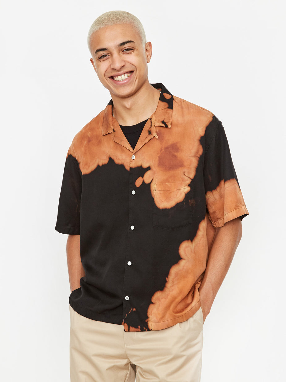 NOMA t.d. NOMA t.d. Bleach Shortsleeve Shirt - Brown - Brown