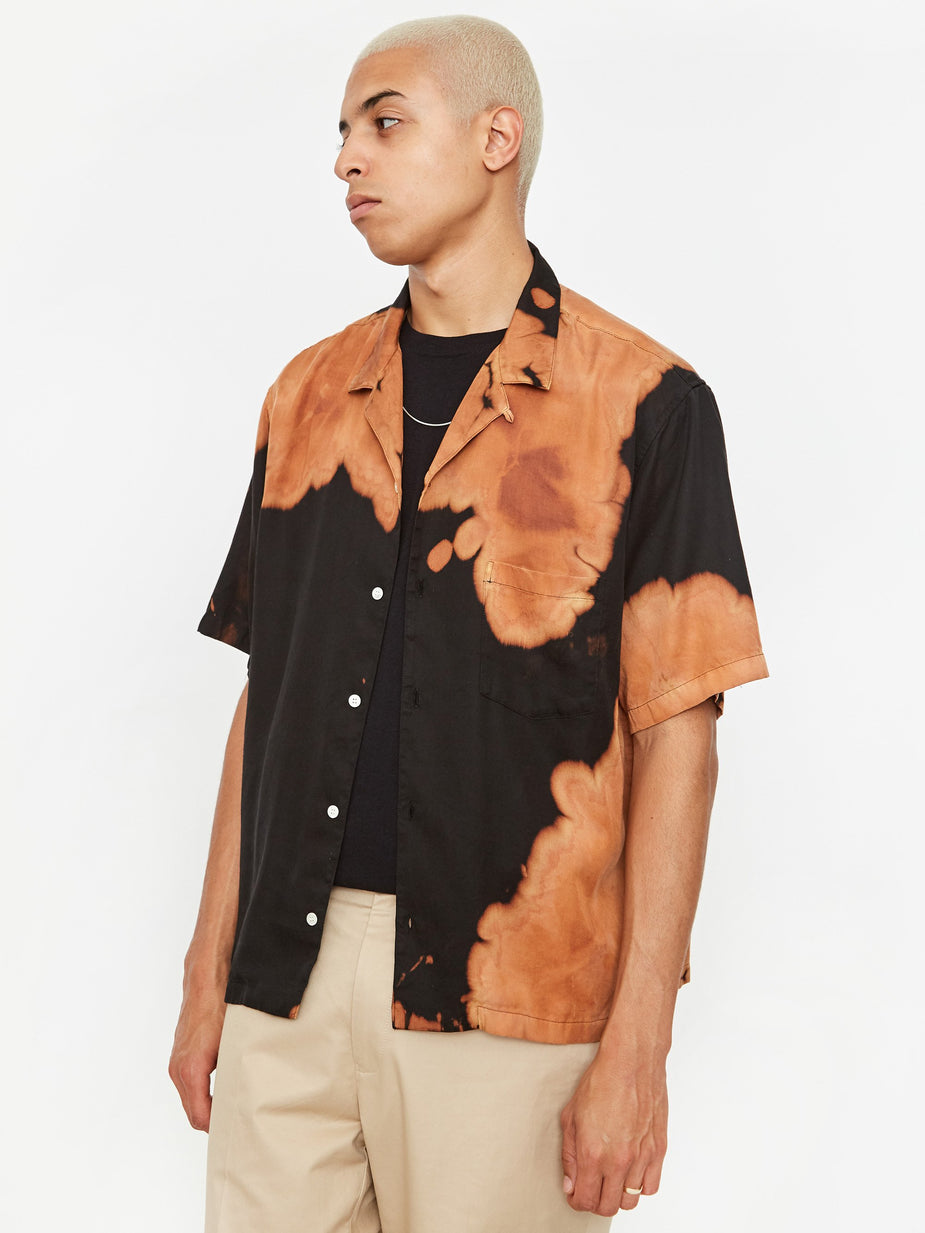 NOMA t.d. NOMA t.d. Bleach Shortsleeve Shirt - Brown - Brown