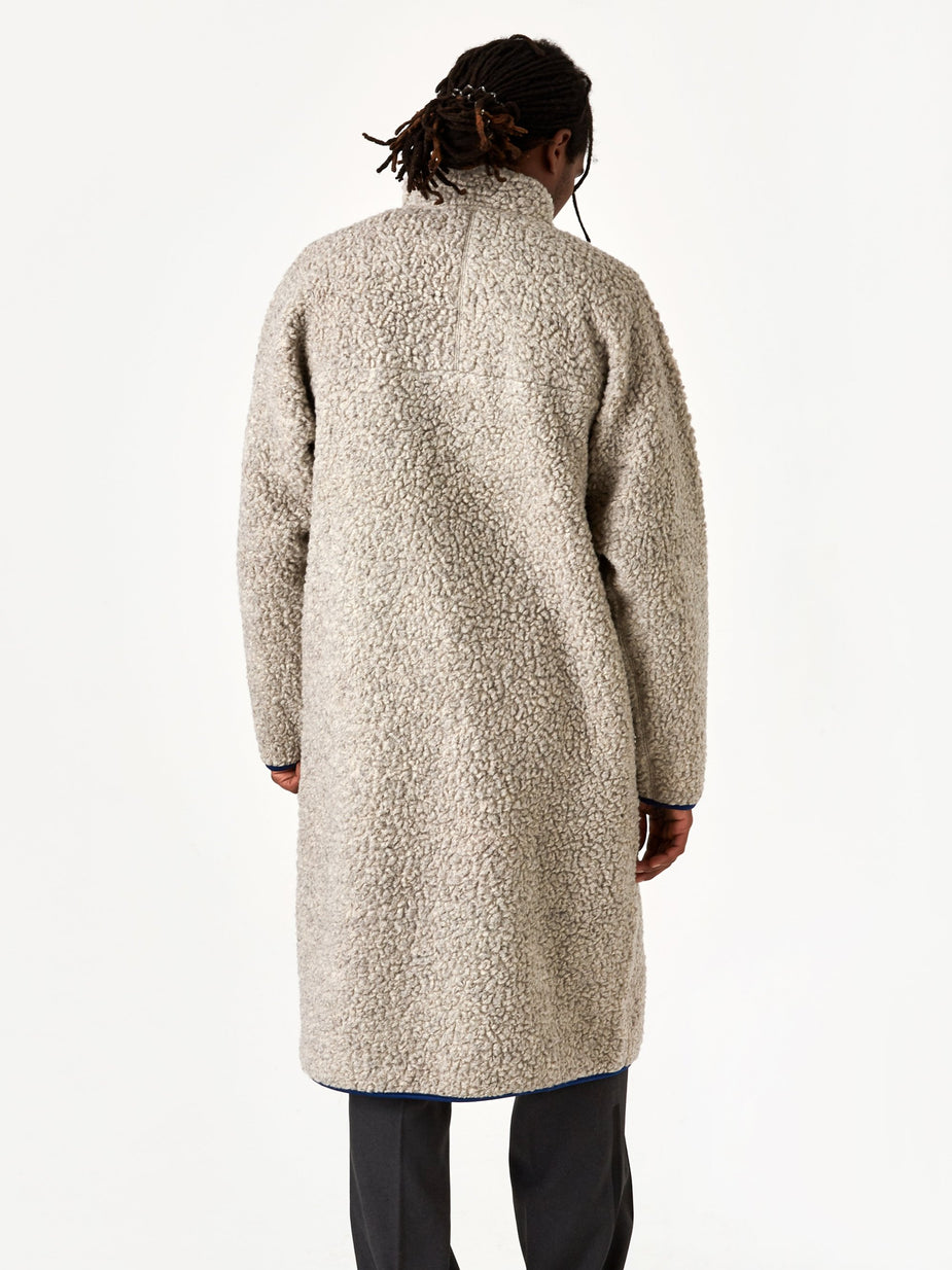 NOMA t.d. NOMA t.d. Fleece Long Coat - Off Grey - Grey