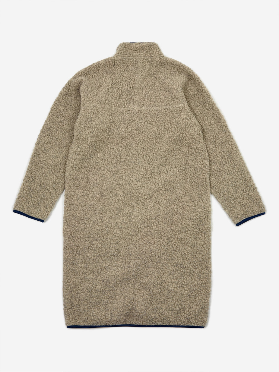 NOMA t.d. NOMA t.d. Fleece Long Coat - Off Grey - Grey